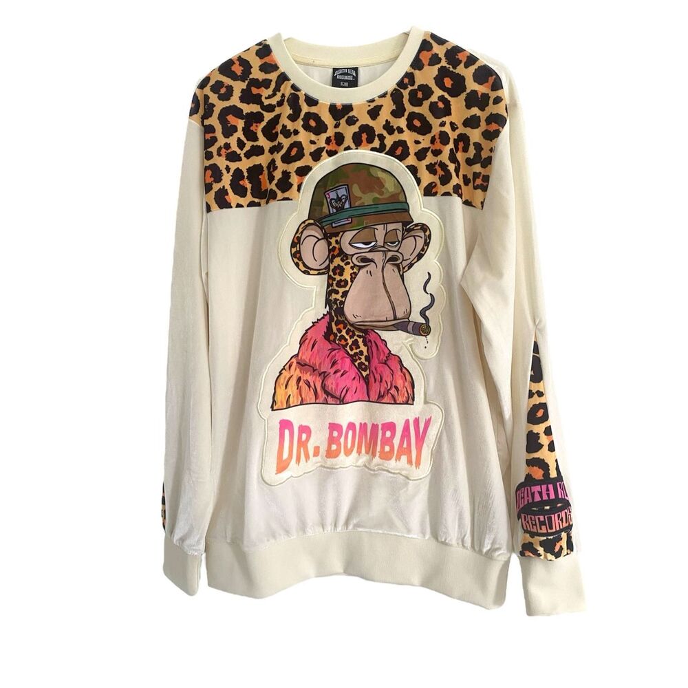 NWT Death Row Records Animal print Sweatshirt  Sz L